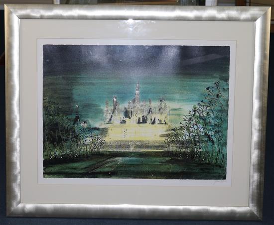 § John Piper (1903-1992) Chambord, 21.5 x 28.5in.